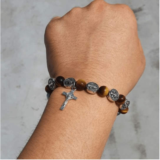 🕊️ Divine Protection – Palo Santo Rosary Bracelet 🙏