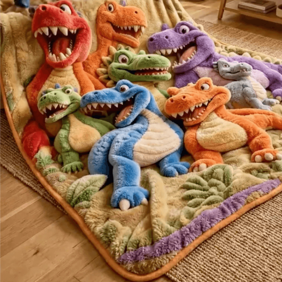 DinoSnug™ 3D Dinosaur Flannel Blanket